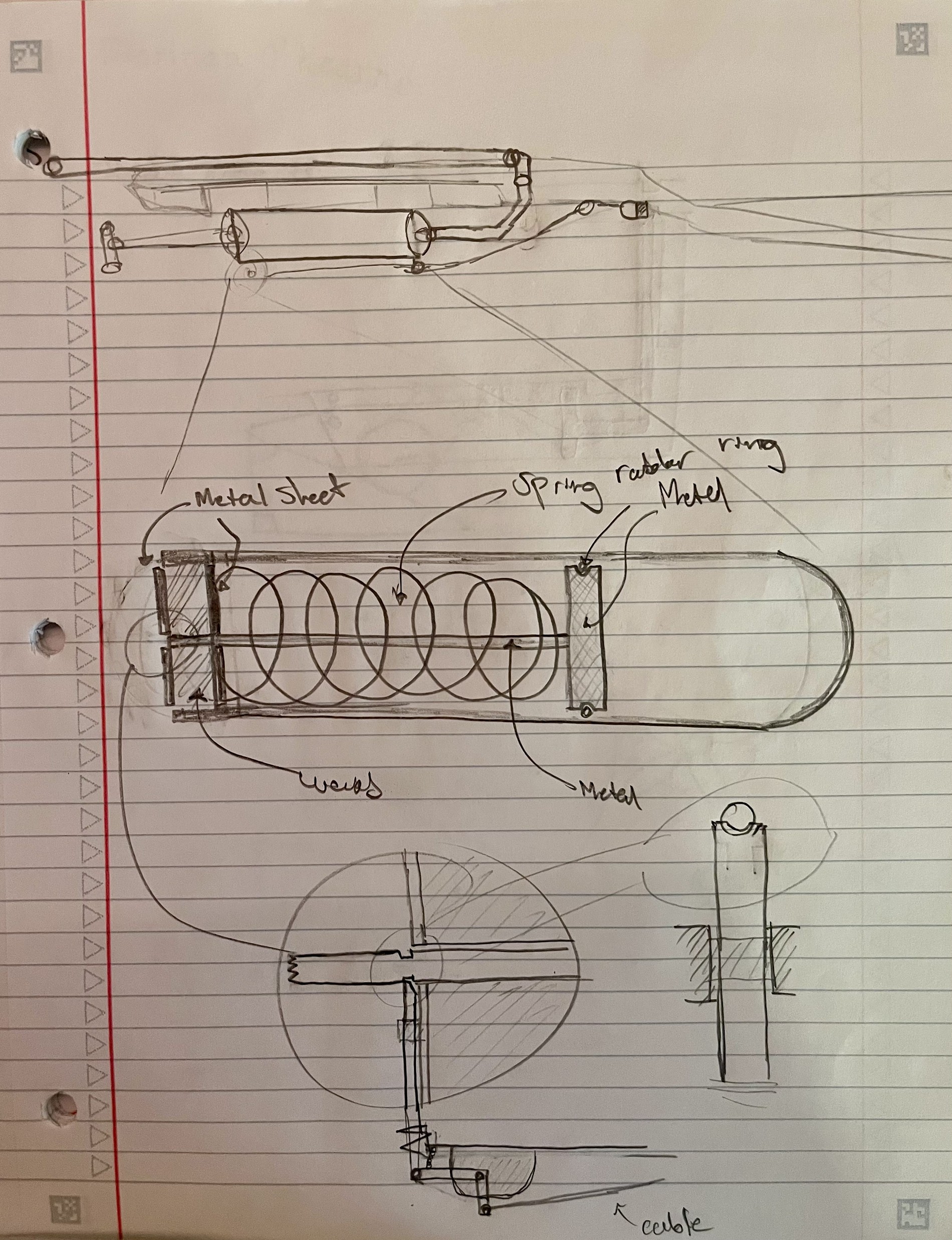 Brainstorming design sketches